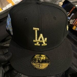 Dodgers gold fitted cap brand new 7 5/8